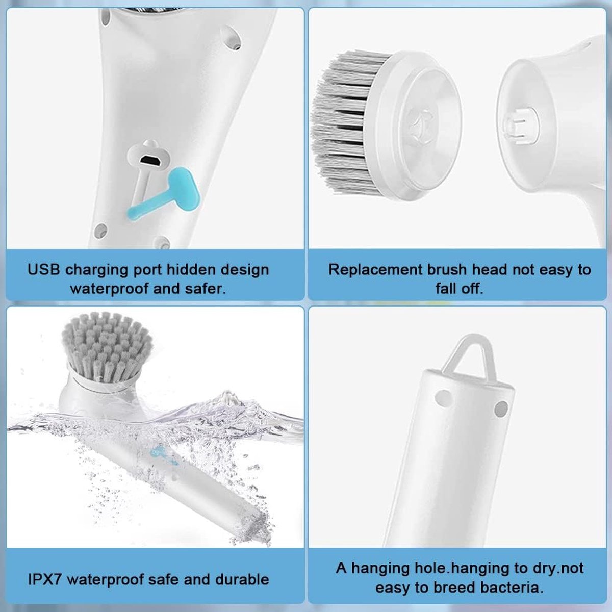 Goedkoopste Elektrische Schoonmaakborstel - Elektrische Schrobborstel - Electrische Schoonmaakborstel - Elektrische Scrubber - Elektrische Afwasborstel