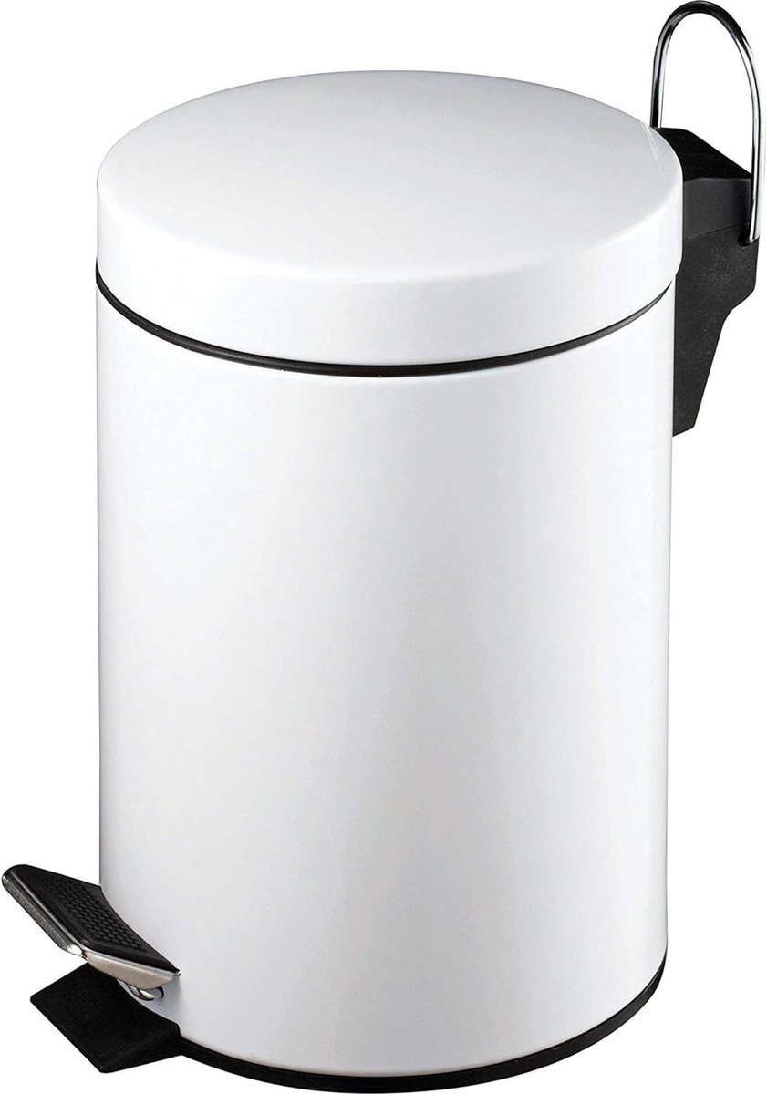 Pedaalbak Wit - Keuken en Badkamer - Rvs - Recycling Bins 3 L