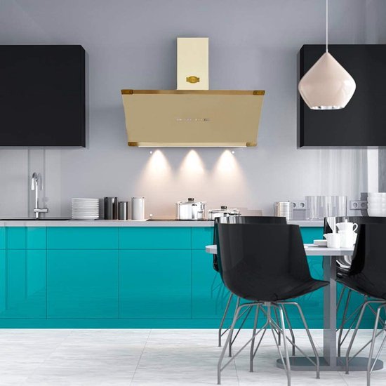 Kaiser A9423BE Afzuigkap wandmontage, 90 cm, zwart, wandmontage, 3 snelheden, 910 m³/u, ledverlichting, timer, winnaars Duitse Brand Award 2018