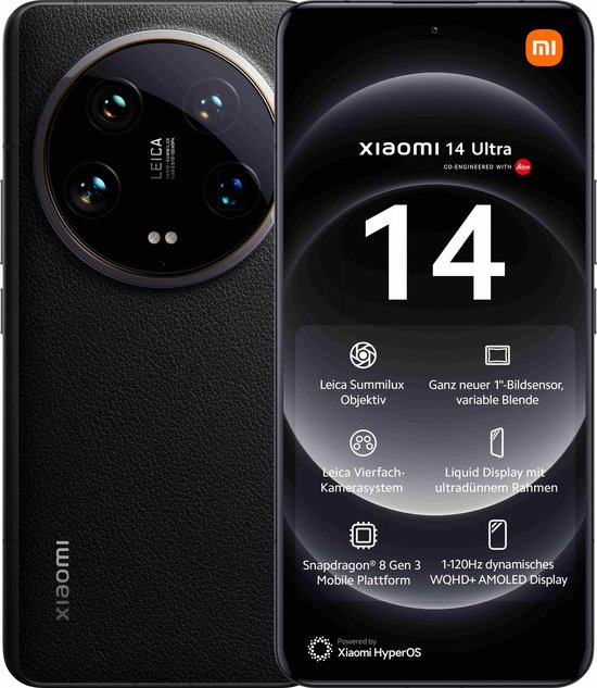 Xiaomi 14 Ultra 5G - 512GB opslag - 16GB werkgeheugen - 120Hz