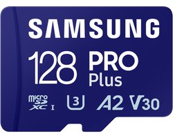 Samsung PRO Plus - Micro SD Kaart met Kaartlezer - 180 & 130 MB/s - 128 GB