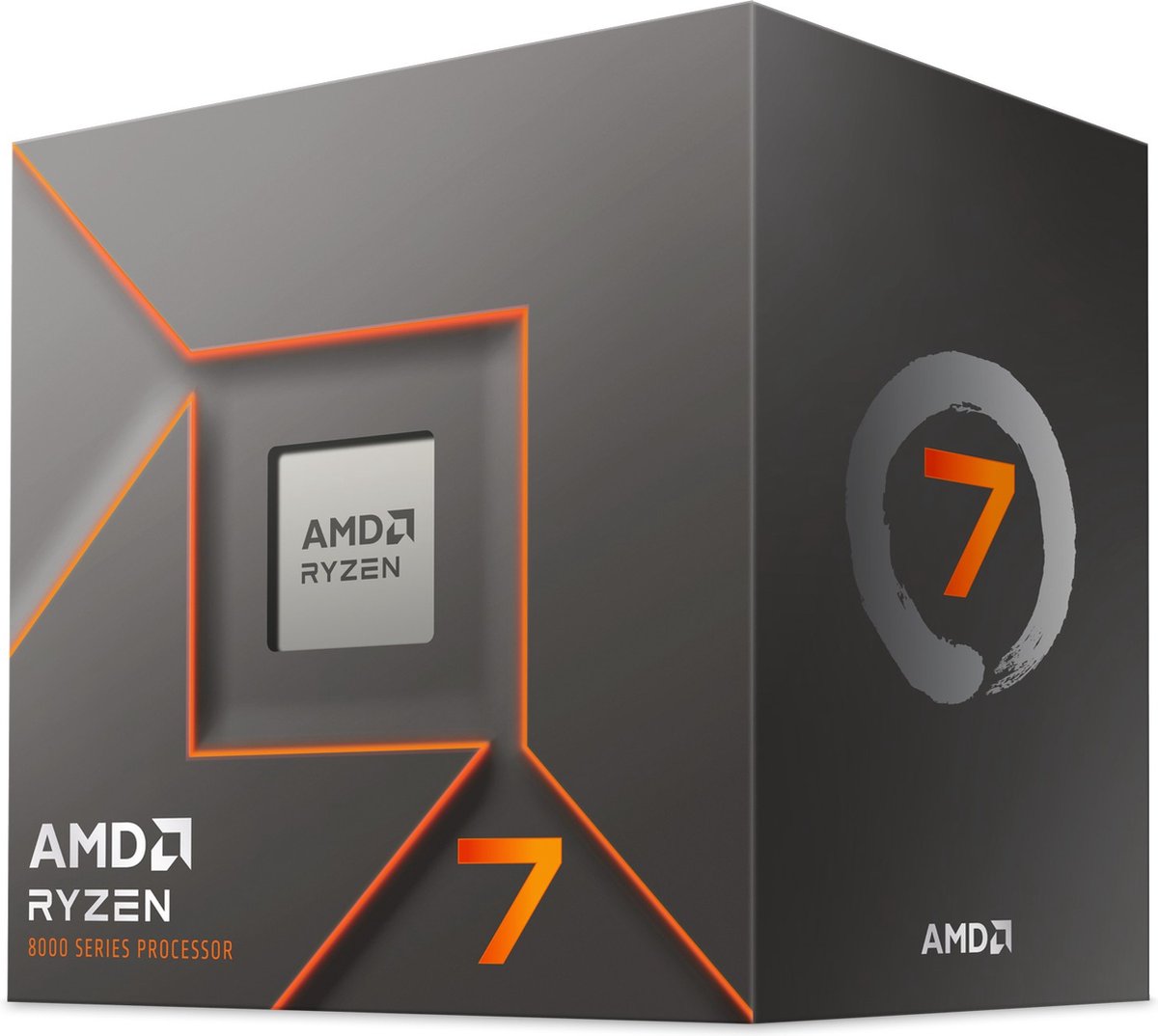 AMD Ryzen 7 8700F - Processor - 4.1 GHz (5.0 GHz) - 8-cores - 16 threads - 24 MB cache - AM5 Socket - Wraith Stealth koeler - Doos