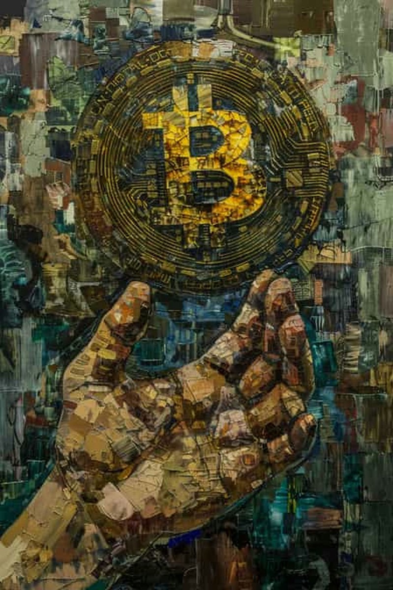 Bitcoin Poster | Main, affiche | Aquarelle Affiche | Crypto-monnaie Poster  | Affiche... | bol