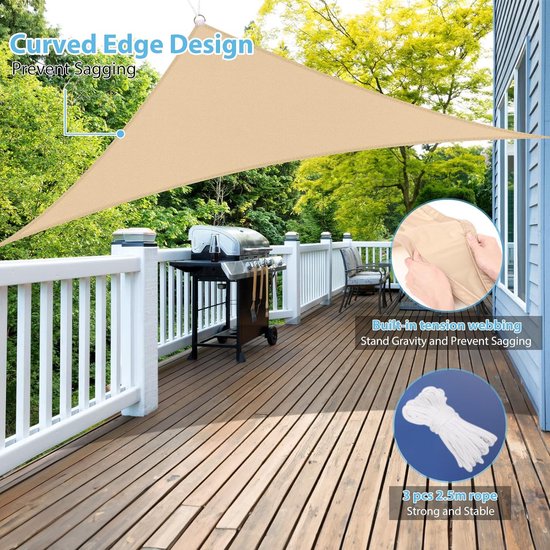 Shade Inox oprolbaar, zonwerend, waterdicht design zonnezeil