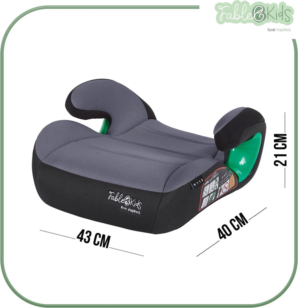 Siège auto Siège auto i-Size pour enfants avec Isofix 76-150 cm ECE Gris