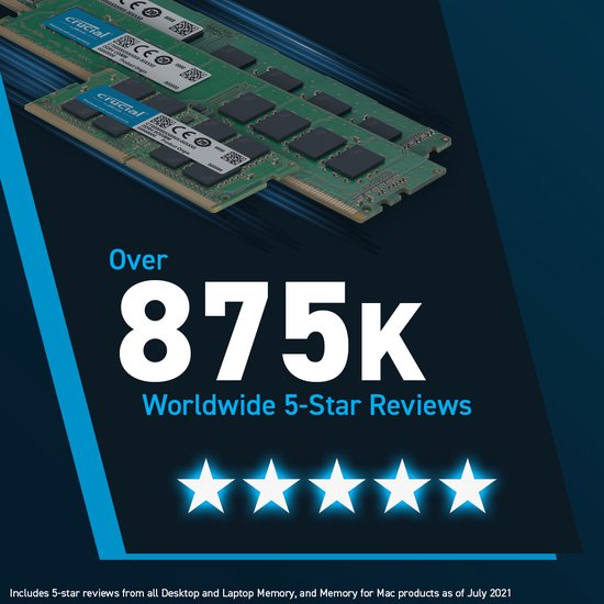 Crucial RAM-geheugen DDR5 - 8GB - 5600MHz - DIMM - CT8G56C46U5 | bol