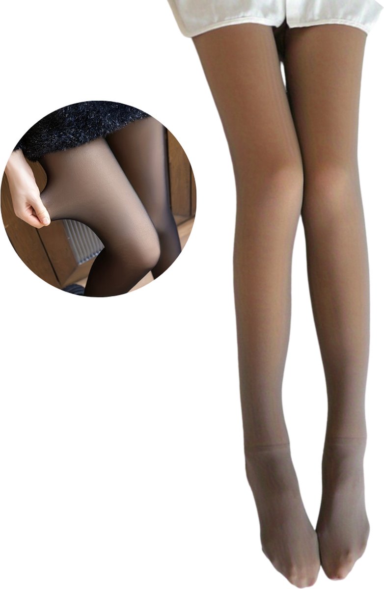 Goedkoopste Nivard Gevoerde Panty - Fleece panty - Thermo Panty - Warme Panty - Winter Panty - Legging - Elastisch - Hoge Taille - Koffie