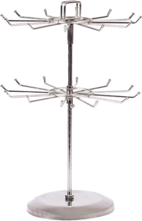 Rotating Jewelry Display Holder - Organizer bracelet - Metaal - Zwart | bol