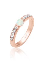 Elli PREMIUM Bagues Femme Dames Précieuses Glamorous avec Cristaux et Opale en Argent Sterling 925