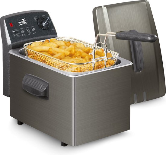FRITEL Friteuse Turbo SF® 4368 - Frituurpan / Frituurbak - 4 liter - 3200 Watt - 3 à 5 personen - Zwart