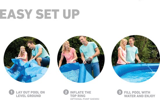 Intex Easy Set Pool Set - Piscine gonflable - Ø 244 x 61 cm avec pompe à filtre