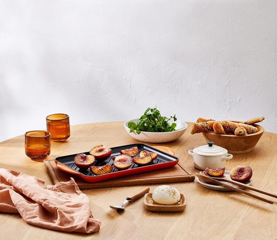 Le Creuset Signature Grillplaat, 30x27cm kersenrood kopen
