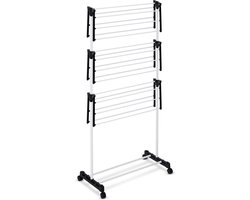 Delia opvouwbare staande wasdroger - wit - 15 m