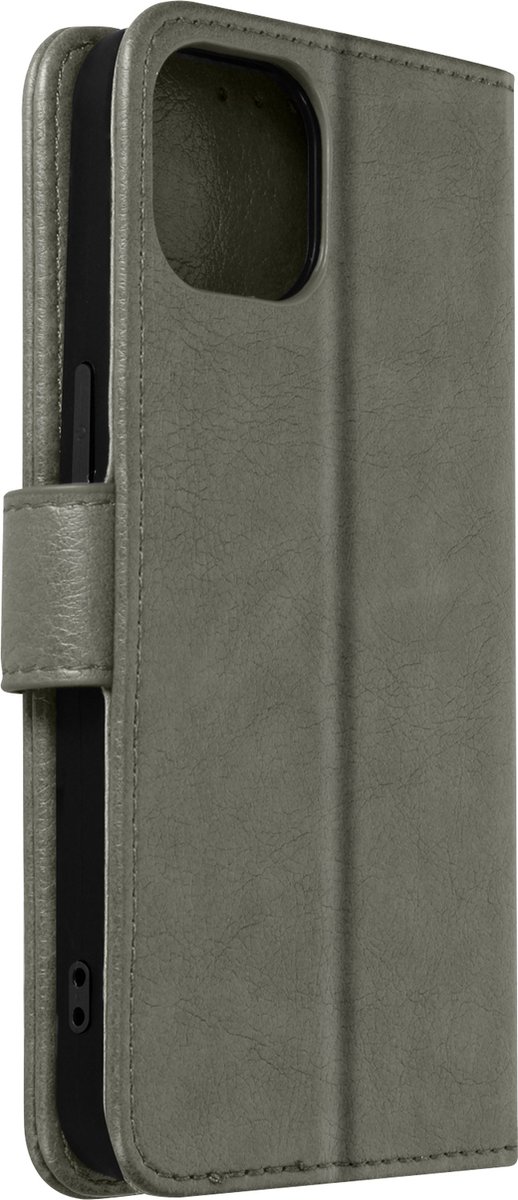 Avizar Foliohoes Geschikt voor iPhone 13 Portemonnee en Videohouder, Grijs
