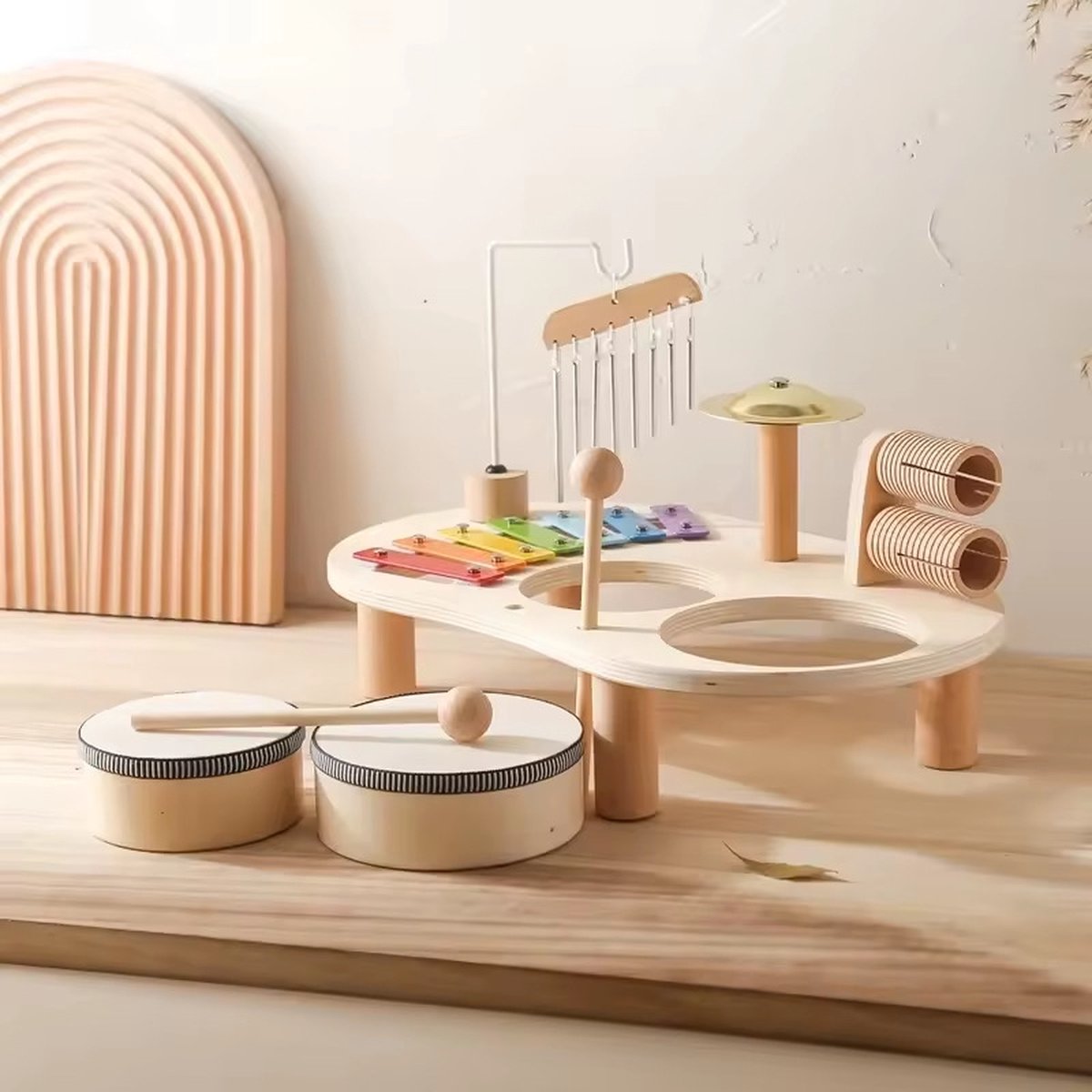 MiniMundo® 6-in-1 Kinder Drumstel & Muziektafel – Educatief Muziekspeelgoed – Cadeau voor Jongens & Meisjes — afbeelding 3