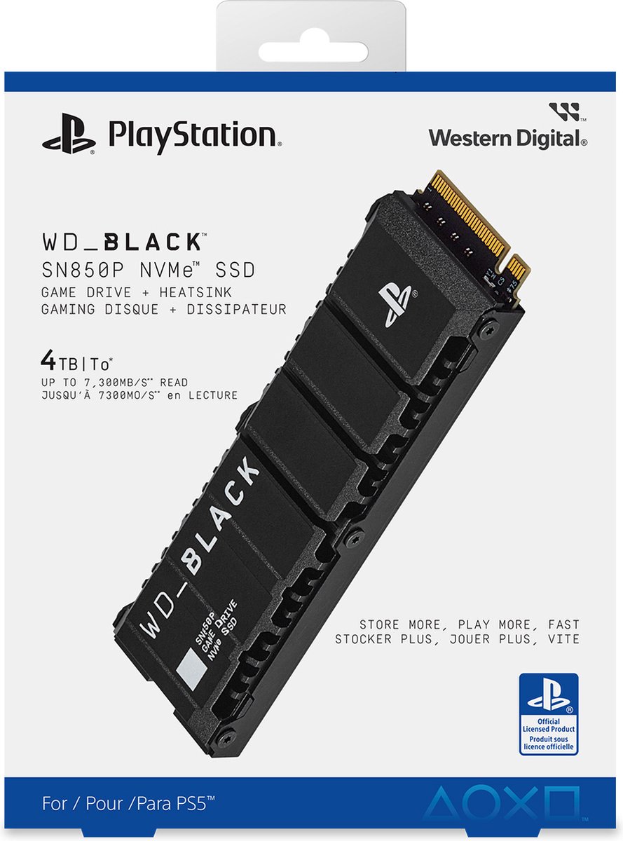 Western Digital Black SN850P - Interne SSD voor PS5 - 2 TB - NVMe