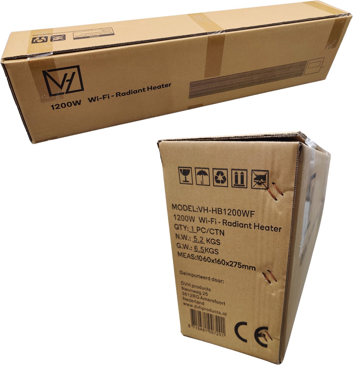 VH Smart HeatBar - 1200 Watt infrarood verwarming - met Wifi & App - Elektrische terrasverwarmer - Terrasheater zonder zichtbaar licht - Binnen en buiten geschikt - hoge temperatuur straler – foto 7