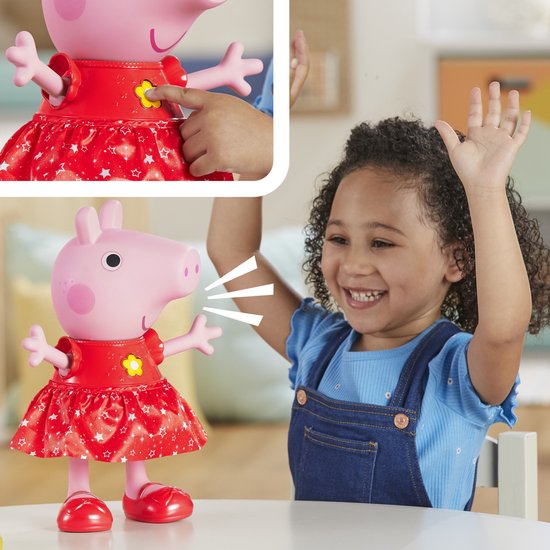 Peppa Pig Modderpoelenfeestje-pop – Praat, Zingt En Danst – Met Laarzen En Feestjurk!