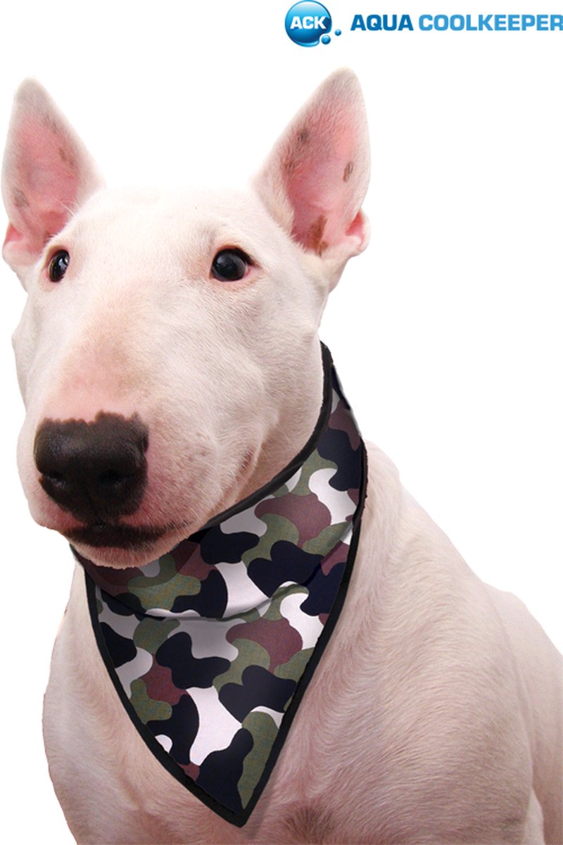 Aqua Coolkeeper bandana Camouflage koelsjaaltje hond - 19-25 cm