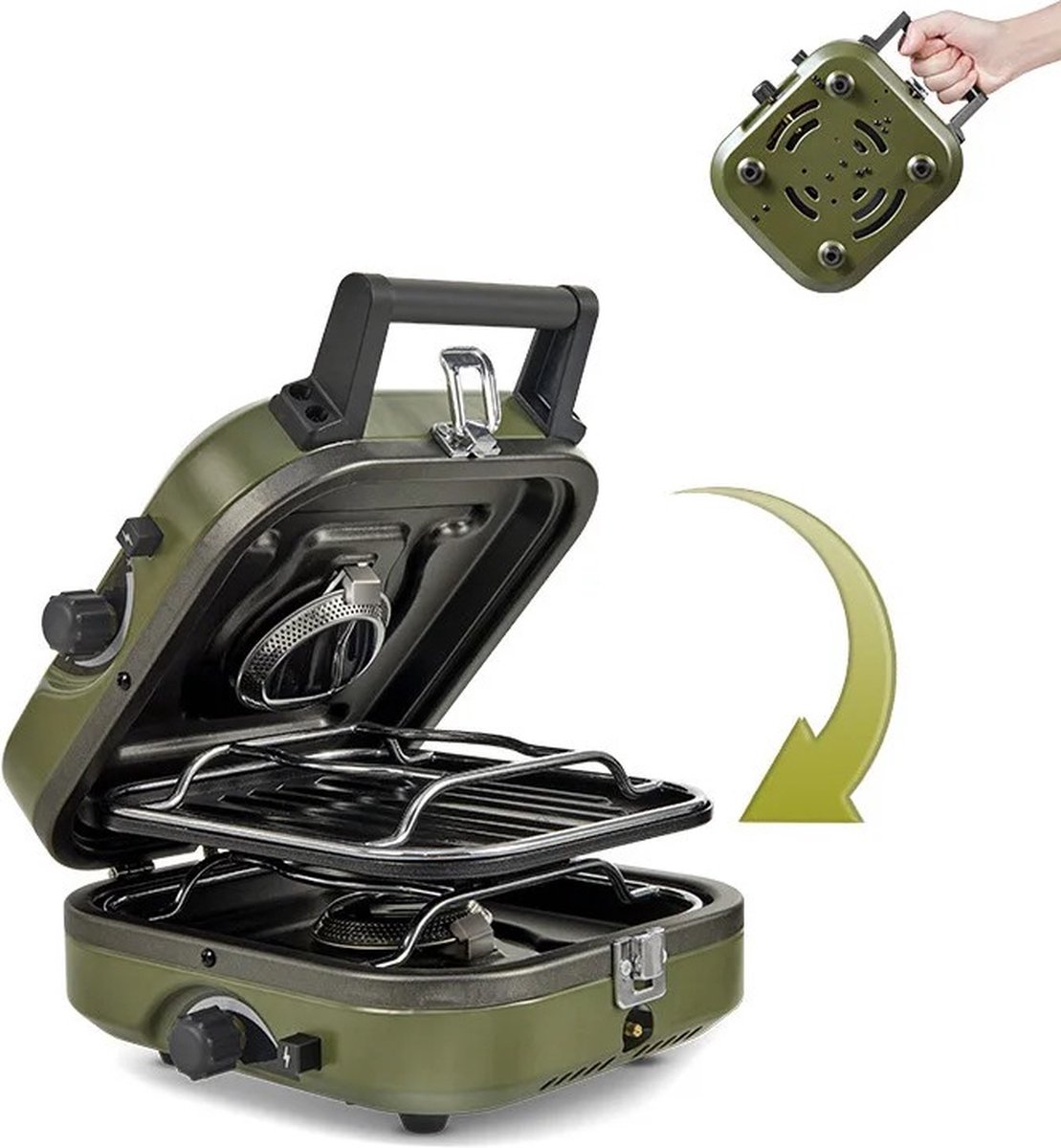 Bol.com Mini Kampeerfornuis Opvouwbaar - Opvouwbaar Camping Kookstel - Kampeer Kookstel - Campingfornuis - Gas - Gas Kookstel - ... aanbieding