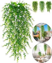 Boncy® Premium Kunstplant - Hangplant Wit/Groen Kunstplanten - Nep planten voor Binnen en Buiten - Kamer Decoratie - Nepplanten Kunst plant - Kunstbloemen