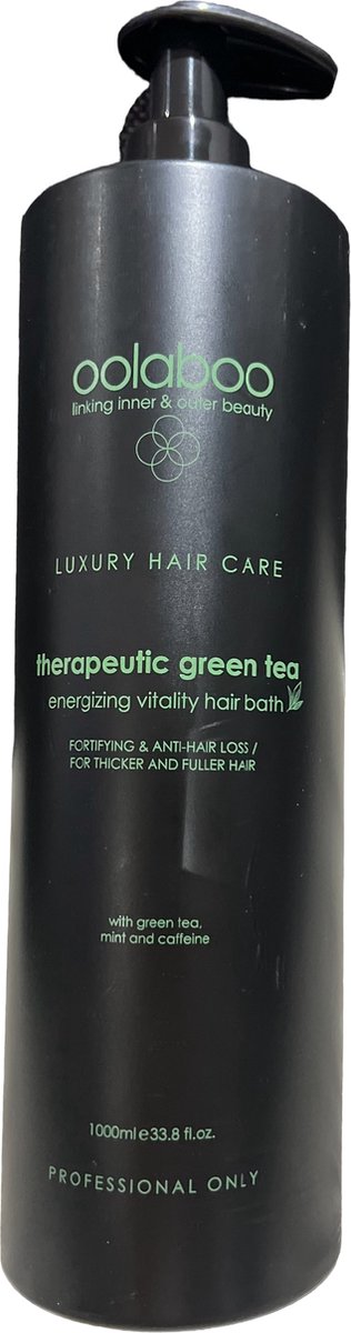 Bol.com Oolaboo Therapeutic Green Tea Energizing Vitality Shampoo 1000 ml voor dikker en voller haar aanbieding
