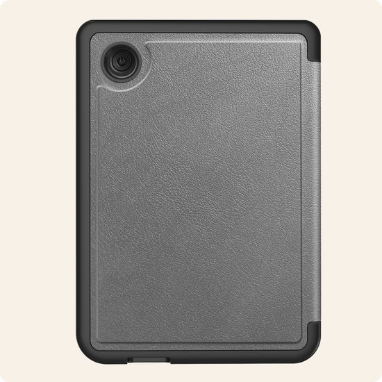 Hoesje Geschikt voor Kobo Clara BW Hoes Book Case Trifold - Hoes Geschikt voor Kobo Clara BW Hoesje Book Cover Met Screenprotector - Grijs van Hoesje  — afbeelding 5