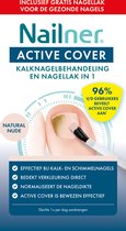 Nailner Active Cover Nude 2 in 1 - Kalknagelbehandeling voor Kalk en Schimmelnagel, Medische hulpmiddelen om Kalknagels te behandelen, Zuurstofdoorlatende Nagellak voor directe dekking van verkleuring, eenvoudig zonder te vijlen, 30 ml
