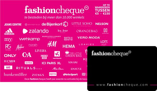 fashioncheque roze – Cadeaukaart 100 euro | bol
