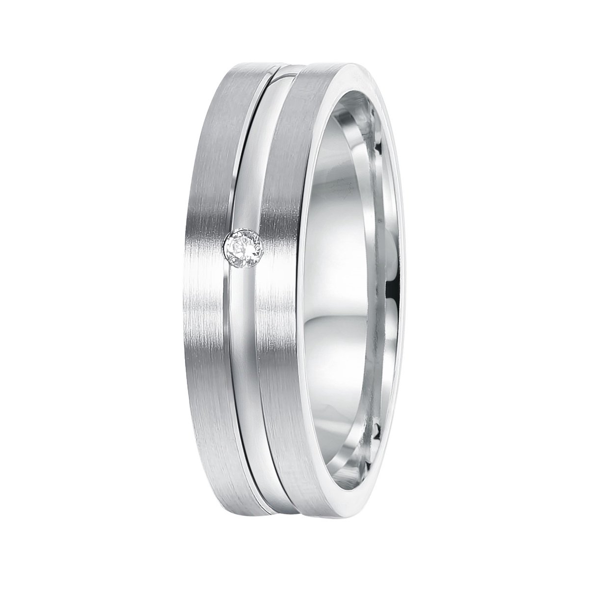 Lucardi Dames Vriendschapsring Chios zirkonia - Ring - Cadeau - Echt Zilver - Zilverkleurig