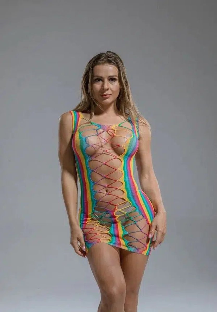 Goedkoopste Cindylove - Visnet Jurkje - One size - Rainbow
