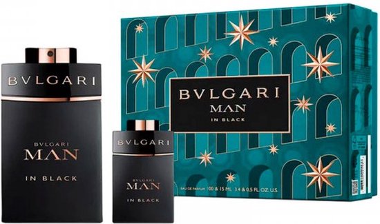 Bvlgari Man In Black Giftset - 100 ml eau de parfum spray + 15 ml eau de parfum spray - cadeauset voor heren