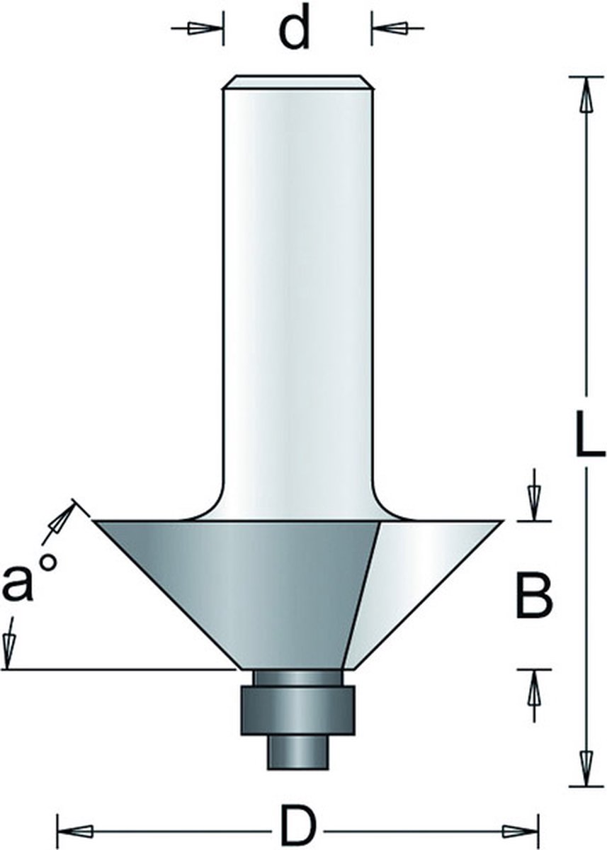 Amaxx HM Kantenfrees 25° met Onderlager d=8 617-8