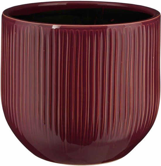 Mica Decorations 14cm Pablo Round Ribble Pot - Beige