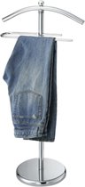 MISOU Dressboy - Kledingstandaard - Kledinghouder - Kledingrek - Zilverkleurig - 109x43x28cm - Metaal