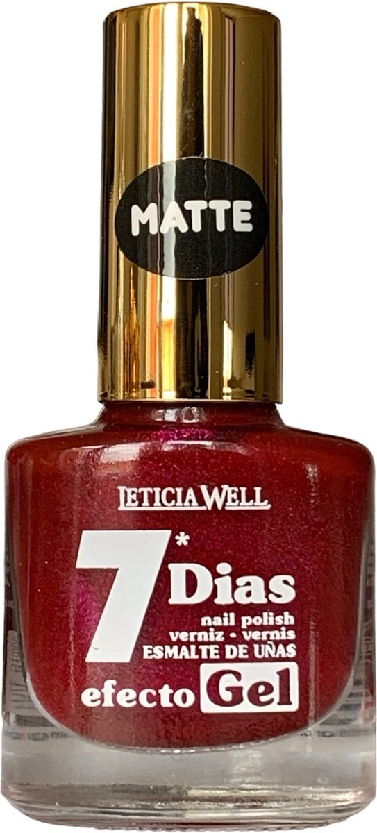 Goedkoopste Leticia Well - Nagellak - Matte Shimmer Donker Fel Roze - 1 flesje met 13 ml inhoud - Nummer 241