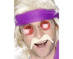 Zelfklevende blonde snor - nepsnor - verkleden - Duitser - Porno ster - Hippie - Carnaval
