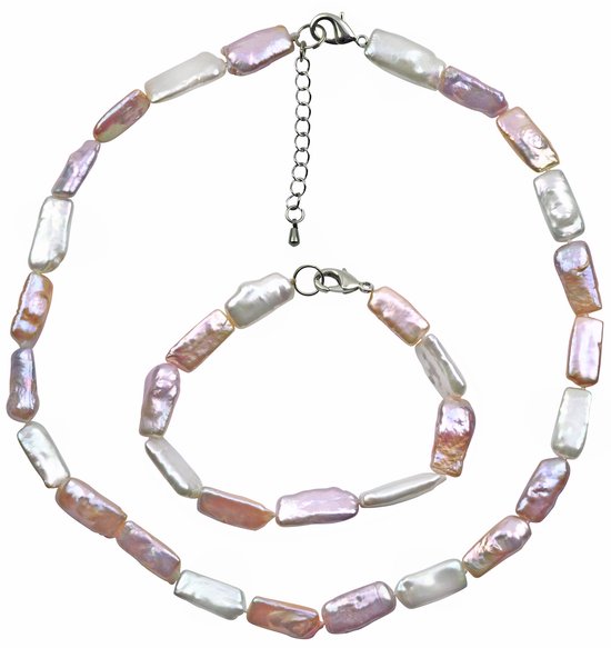Ensemble de perles d'eau douce Pearl Rectangle Soft Colors