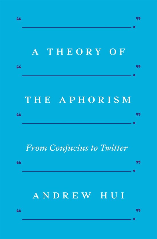 A Theory of the Aphorism - cover