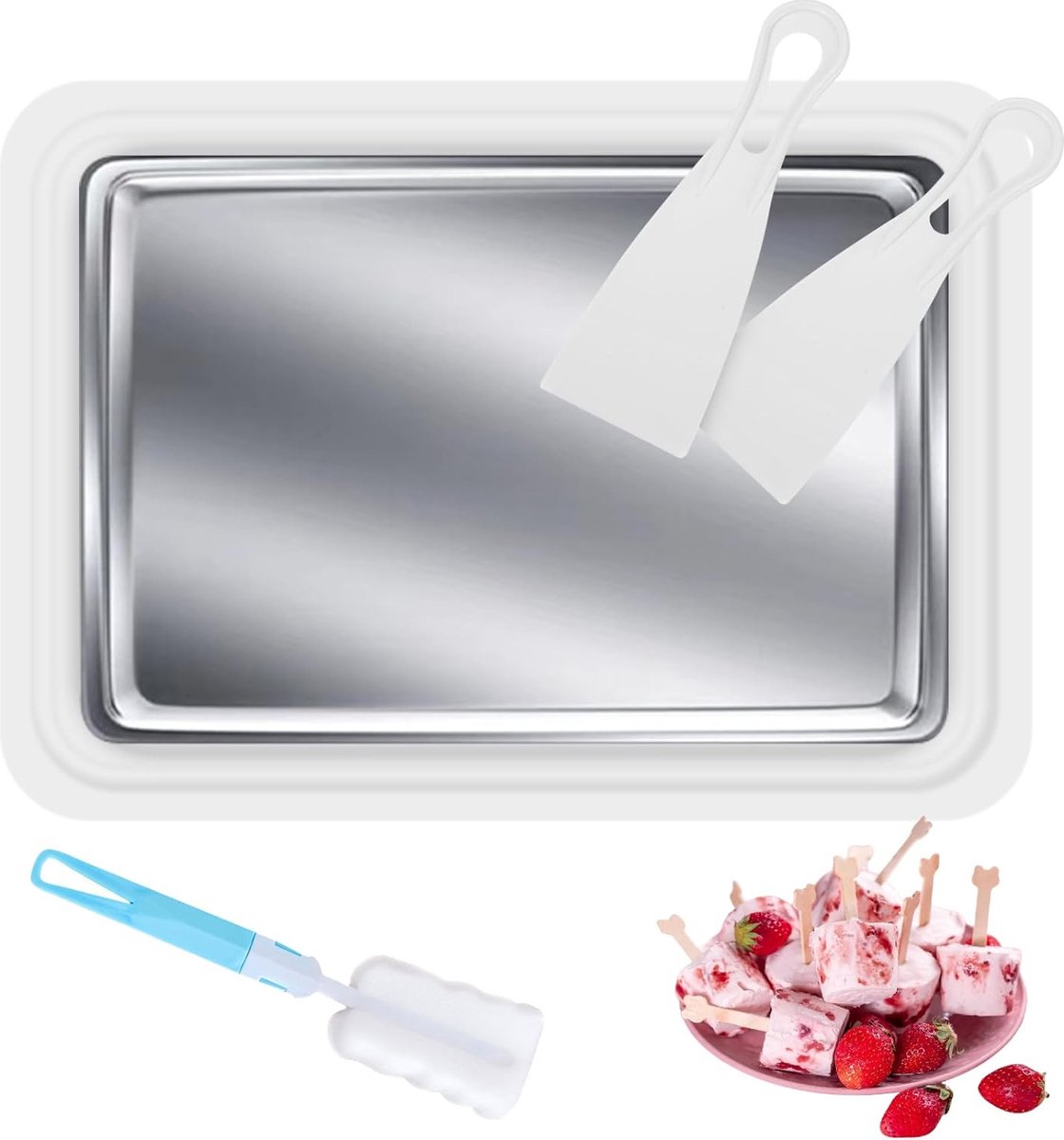Bol.com Rolled Ice Cream Maker - IJsrolmaker - Rolled Ice Machine - IJsrol Machine - IJsrol Maker - IJsmachine - IJsmaker - DIY ... aanbieding