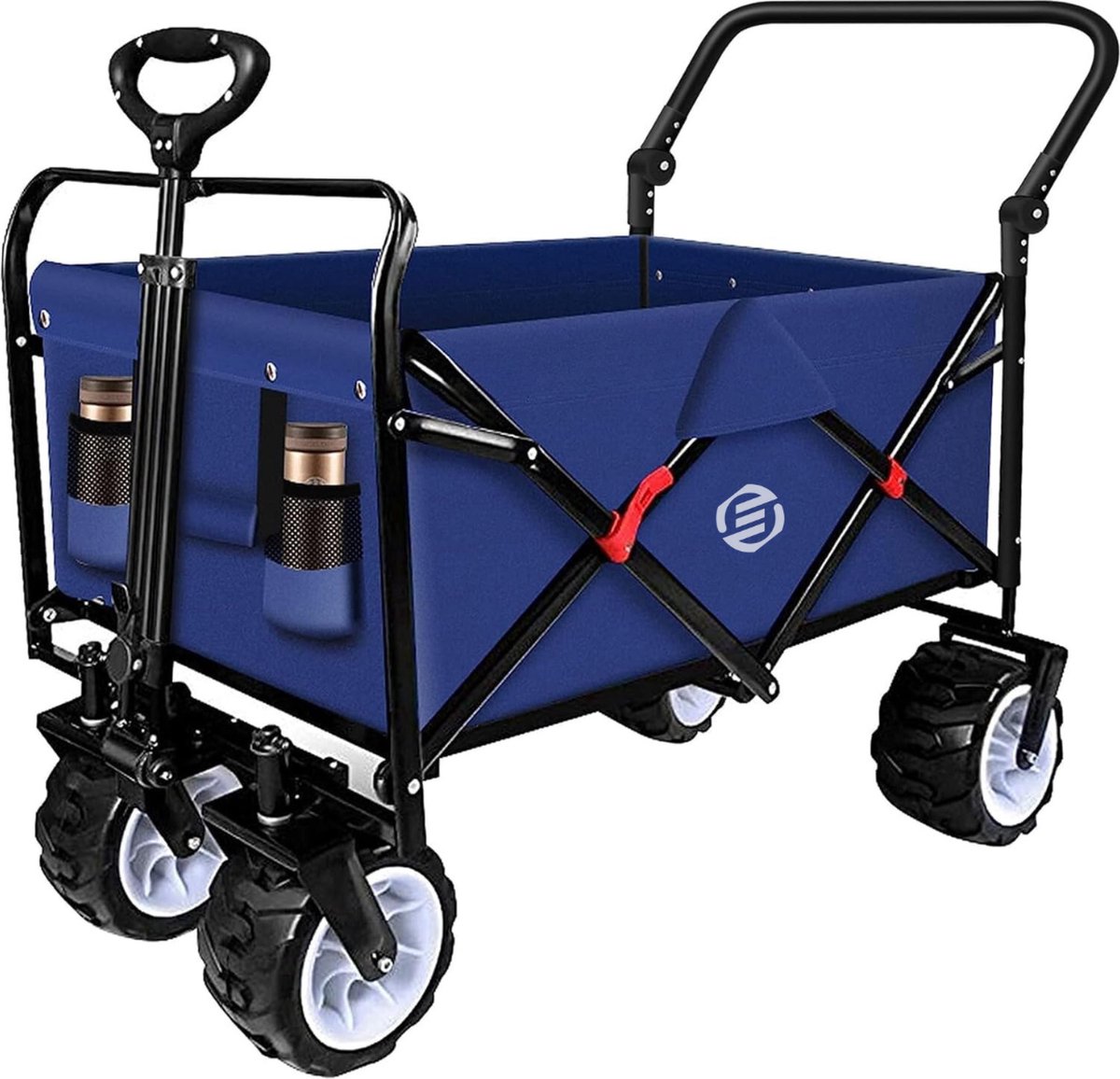 Equivera Bolderkar - Opvouwbare Bolderkar - Bolderwagen - Draaibare Wielen - Meerdere Standen - Strandkar