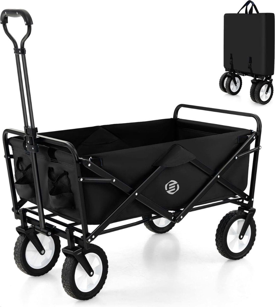 Equivera Bolderkar - Opvouwbare Bolderkar - Bolderwagen - Draaibare Wielen - Meerdere Standen - Strandkar