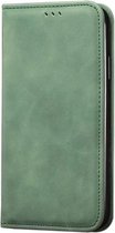 Convient pour Oppo Reno 12 Pro 5G - Étui antichoc ultra-mince avec support et emplacements pour cartes - Book Case - Vert