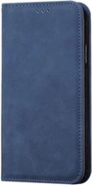 Convient pour Oppo Reno 12 Pro 5G - Coque Antichoc Ultra-Mince avec Support et Fentes pour Cartes - Book Case - Blauw
