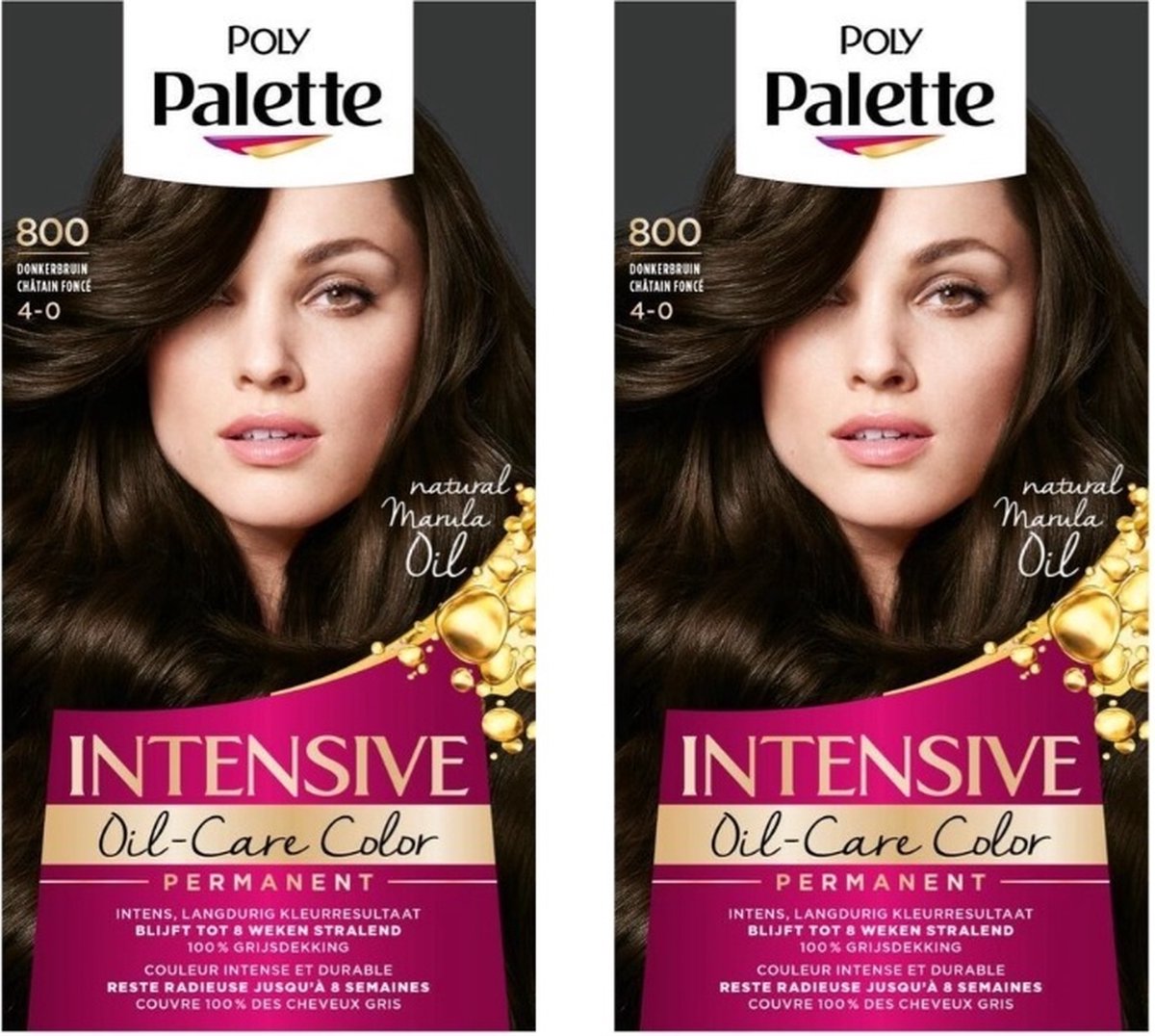 Schwarzkopf Poly Palette - Haarverf - 800 - Donkerbruin - 115ml x 2