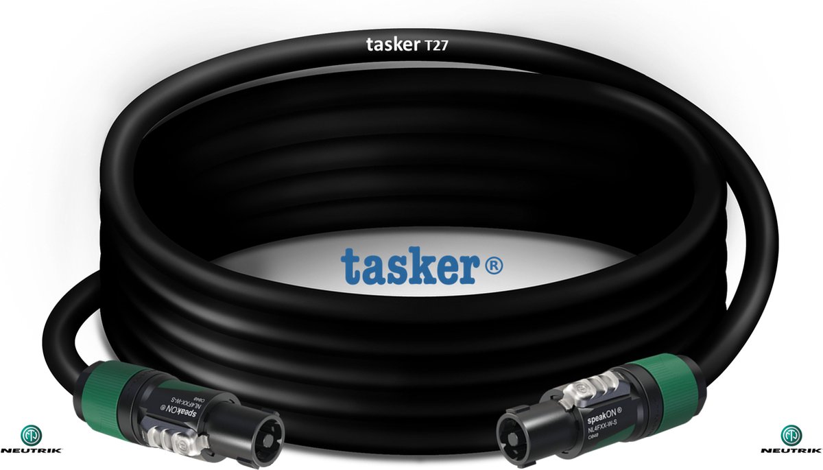 Tasker-Neutrik-Luidsprekerkabel-SST27ZW20-speakON-Geassembleerd- 20 meter