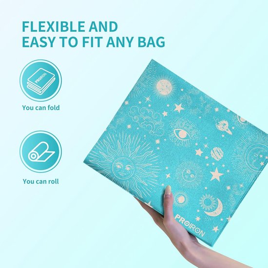 Opvouwbare reisyogamat - antislip en licht - 173 cm x 61 cm x 5 mm - groen Yogamat — afbeelding 4