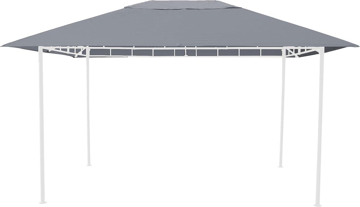 Vervangend dak grijs 3x4m voor antieke partytent met tuinpaviljoen