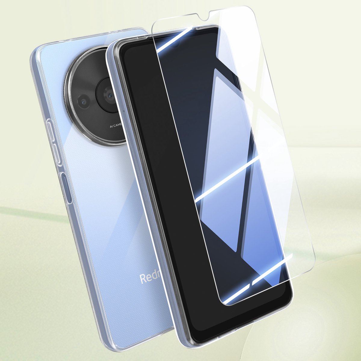 Mayaxess, Beschermingskit voor Xiaomi Redmi A3 Integrale bescherming, Transparant