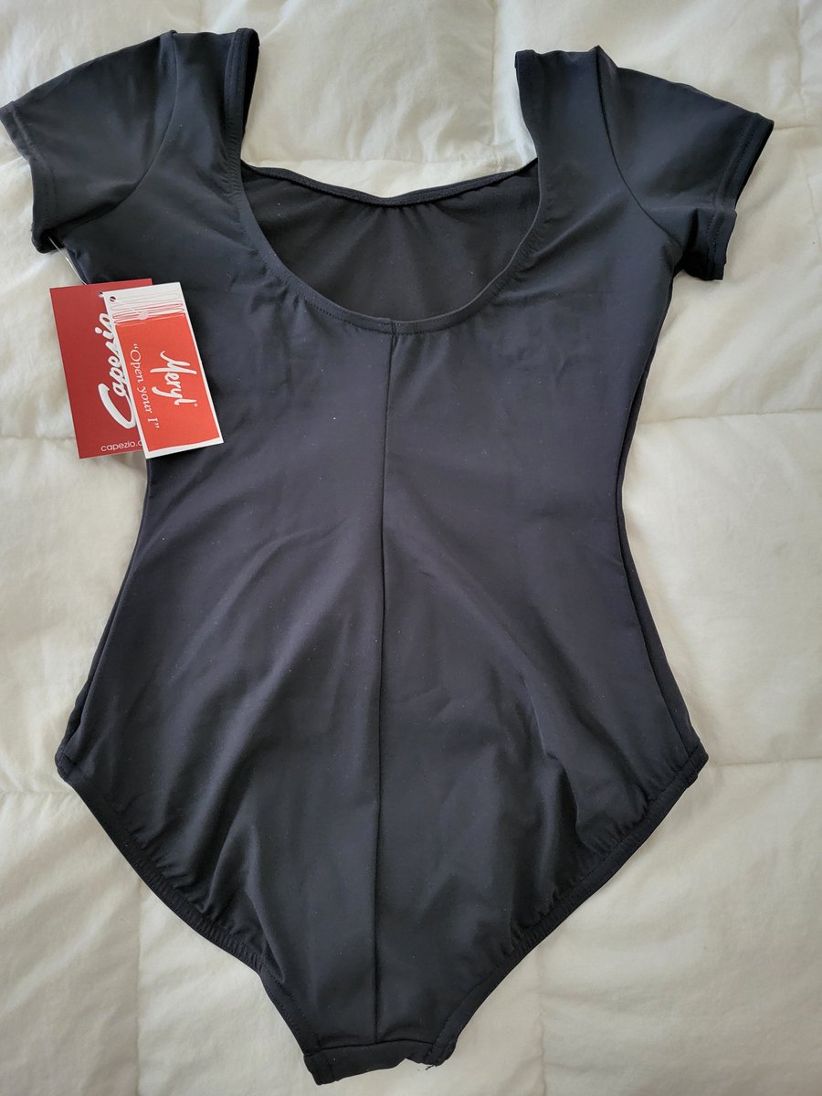 Capezio - Cap Sleeve Leotard - Balletpak - MC400c - kleur BLK - mt L(10 - 12)